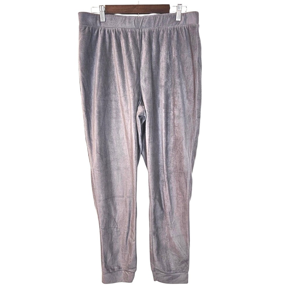 Stan Herman Grey Plush Fleece Pajama Pants Size‎ M Cozycore Loungewear Joggers